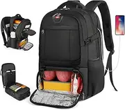 Lunch Backpack 17.3 Inch Laptop Backpack Extra Large Backpack for Men 50L Travel Backpack Waterproof Backpack Computer Backpack for College School Business,(with USB Charging Port)