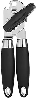 Can Opener, Heavy Duty Stainless Steel Can Opener with Soft Touch Grip Handle, Smooth Edge Manual Handheld Opener, Rust-Proof with Oversized Easy-Turn Knob