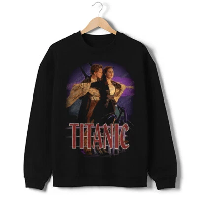 Titanic Sweatshirt Leonardo Dicaprio Kate Winslet 90's Vintage Movie Retro Crew