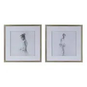 Set of 2 Ballerina Framed Prints Wall Art