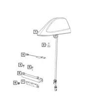 Genuine Mopar Base Cable And Bracket Antenna 1YG05NRVAB