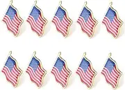 [SOESFOUFU] 10pcs American Flag Jewelry American Flag Pin for Suit Usa Flag Lapel Pins Vintage Jackets for Men Vintage Mens Gold Tie Hat Badge Button Rhinestones Man The Sign Gold Brooch