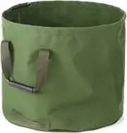 Garden Waste Bag Collapsible Canvas Reusable Water Resistant Garden Yard Leaf...