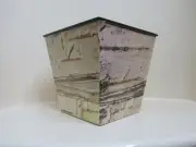 Flora Birch Succulent Pot Planter V-Shape Square Gloss Plastic Florist New