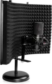 Gator Frameworks Portable Desktop Microphone Isolation Shield with Round Base