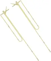 [WESIEVYA] Cross Tassel Ear Wire Ear Jewelry for Women Jewelry for Bride Earring Earings Diamond Decor Earinging for Women Sterling Pendant Earrings Copper