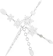 Homoyoyo Unique Christmas Decorations 18pcs Snowflake Pendants Hanging Hole Ideal for Tree Party