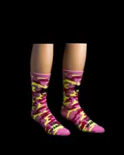 "Camo Pink" 6" Men's & Women's Cycling Sock with Compression