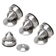 4Set Adjustable Stainless Steel HiFi Speaker Turntable Isolation Stand Feet Pads