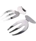 2 Salad Hands stainless Steel Salad Servers Kitchen Helper Pasta ServersAAW