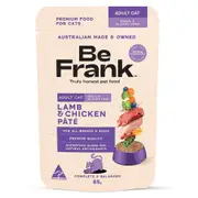 Be Frank Grain Free Adult Lamb & Chicken Pate Wet Cat Food 85g 12x85g
