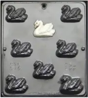 NEW 8 Cavity Bite Size SWAN Bird Chocolate Candy Fondant Plaster Clay Mold