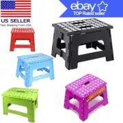 9" Collapsible Folding Plastic Kitchen Step Foot Stool Handle Adults/Kids 300Lb