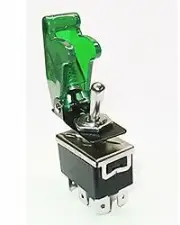 DPDT Toggle Switch 20Amps @ 125VAC Includes Transparent Green Safety Cover