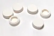 Lego - Lot of 6 - White Tile Round 1 x 1
