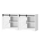 2x Buffet Sideboard Cabinet Storage Cupboard White