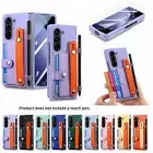 Luxury Kickstand Card Slot Wrist Strap Case+Screen Protector for Galaxy Z Fold 6