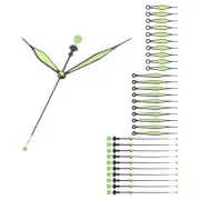 Clock Hands Kit, 20 Set Clock Hands Kits Parts Replacement,Green