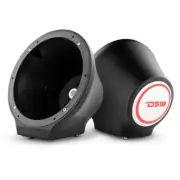 DS18 8” Universal Flat Mount Speaker Pod With LED RGB Lights - Black (PAIR)