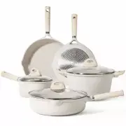 Nonstick Cookware Set Pots and Pans 8 Pcs Induction Kitchen Cookware Sets (Beige