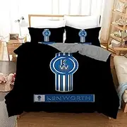Blue Kenworth Quilt Doona Duvet Cover Set Single Double Queen King Size Available to Choose Double, 2 Pillow Cases