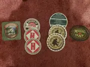 Lot of 8 New England brewery coasters LongTrail, Harpoon, Magic Hat, Woodstock