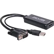 Dynalink VGA To HDMI And 3.5mm Stereo Audio Converter
