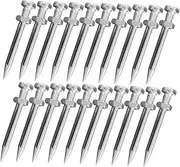 Mobestech Aerator Shoes Peg Lawn Aerator Shoes Metal Aerator Nail 20pcs Set Lawn Soil Aerator Grass Care Equipment