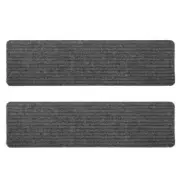 2 Pcs Anti-slip Step Mat Stair Rugs Non Mats Washable Treads Indoor