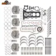 New For 2012-2016 Hyundai Kia Accent Rio 1.6L DOHC NEW 4 Pack Piston & Rings Kit