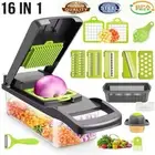 16 in 1 Vegetable Chopper Fruit Salad Mandolin Slicer Food Dicer Cutter Peeler