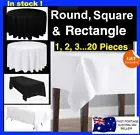 Square Round Rectangle Black White Party Event Tablecloths Trestle Table Cover