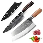 8inch Chef Knife Japanese Damascus Steel Kitchen Knives Sharp Knife Set Cleaver