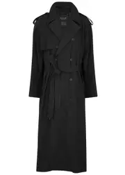 Balenciaga Double-breasted Cotton Trench Coat - Black - M M