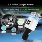 JO-6291 Mini Car Air Purifier Ionizer w/ Dual USB Charger Smoke Odor Eliminator
