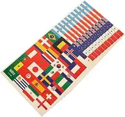 NULYLU 10 Sheets Country Flag Stickers Patriotic Soccer Team Decals Removable World Flag Decals for Children's Face Pvc Material Exquisite Design