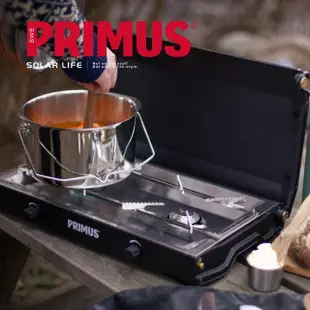 【Primus】Kinjia Stove 雙口爐/350140(雙口卡式爐 瓦斯燒烤爐 露營雙頭爐 折疊雙口爐 戶外瓦斯燃氣爐)