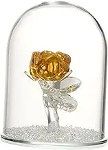 Amosfun Crystal Rose Figurine Beautiful Glass Dome Decoration Rose Flower Home Ornament