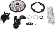 A7 1x10 Speed Shifter Derailleurs Group, Large Bearing Pulley 10 Speed Chain BCD104 A7 Mountain Bike 1x10 Speed Group Set for Mountain Bike