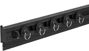 Self Adhesive Curtain Track For Ceiling Or Wall Mounting(2.2~19.6ft/70cm~600cm) - Adhesive Curtain Rod - Ultra-thin Aluminum Alloy Curtain Rail For Inward Opening Window, Bay Window(Black,240cm(2*120c