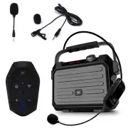 Wireless PA System with Wireless Headset Microphone Lavalier Lapel Microphone...