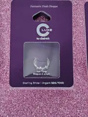C LUXE by Claire's Sterling Silver Crystal Leaf Toe Ring