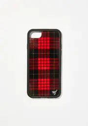 [Wildflower] Red Plaid iPhone Case