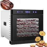 8 Tray Food Dehydrator, Pet Snack Dryer with 35-75 C°Adjustable Temperature Control, with 1-24 Hour Timer, Touch Screen Panel, Dryer for Dry Beef Vegetables Fruits