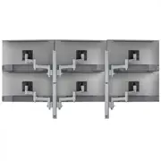 Atdec AWMS-6-46275 Hex Mount With Two Posts, Grommet Clamp, Silver