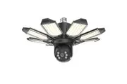 Yopower 2K/4MP Floodlight Camera Outdoor 8-Head Garage Light Camera, Black