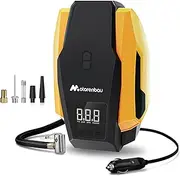 Tire Inflator Portable Air Compressor Pump - 150PSI 12V DC Air Pump for Car Tires with LED Light, Auto Shutoff & Pressure Gauge - Car Accessory for Cars, Motorcycles, Bicycles, Balls & More(Yellow)