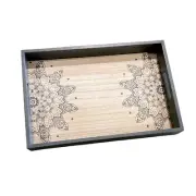 Mandala Home Wooden Tray Tea Coffee Table Breakfast Bed Decor Boho Serving Tray