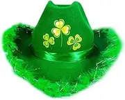[Generic] St Patricks Day Hat - Irish Festival Caps,St Patrick Day Felt Cowgirl Hats Unisex Shamrock Comfortable for Halloween Irish Festival