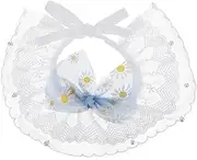 Abaodam Lovely Cat Collar Adjustable Decorative Kitten Collar Scarf Chic Daisy Design Portable Adorn for Cats and Dogs for Outdoor Use and Everyday Wear